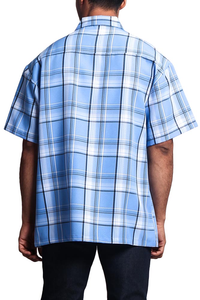 Western Casual Plaid Short Sleeve Button Up Shirt