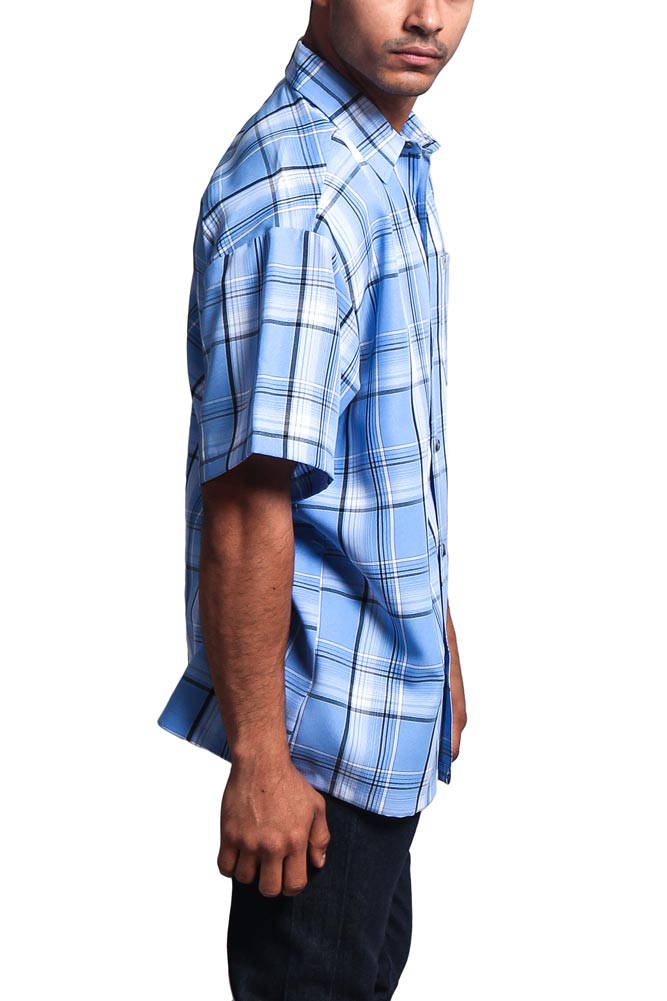Western Casual Plaid Short Sleeve Button Up Shirt