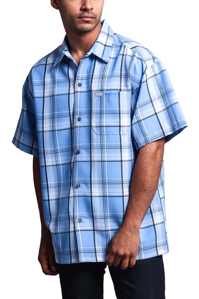Western Casual Plaid Short Sleeve Button Up Shirt