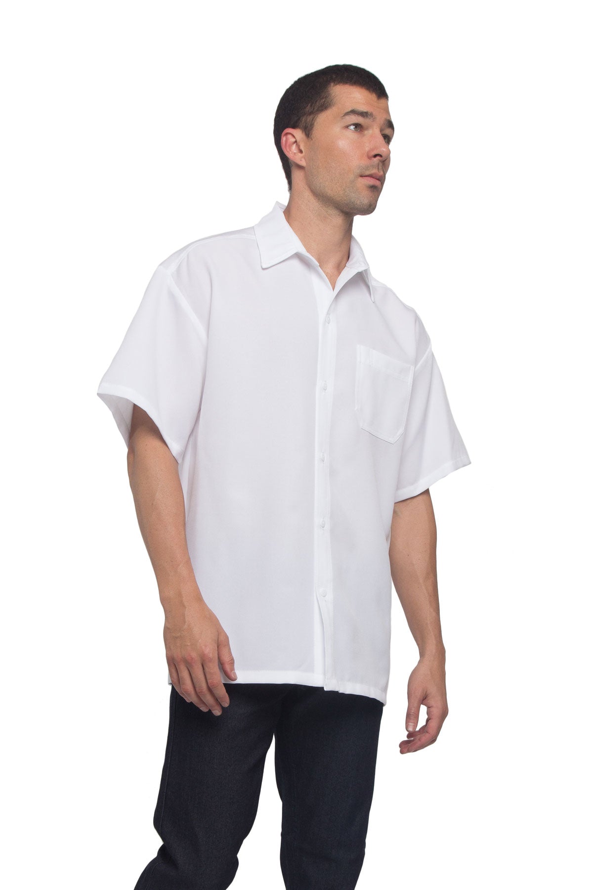 Western Casual Solid Short Sleeve Button Up Shirt
