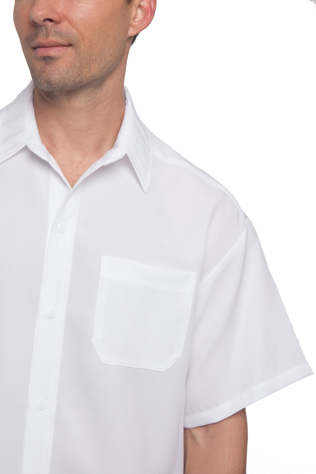 Western Casual Solid Short Sleeve Button Up Shirt