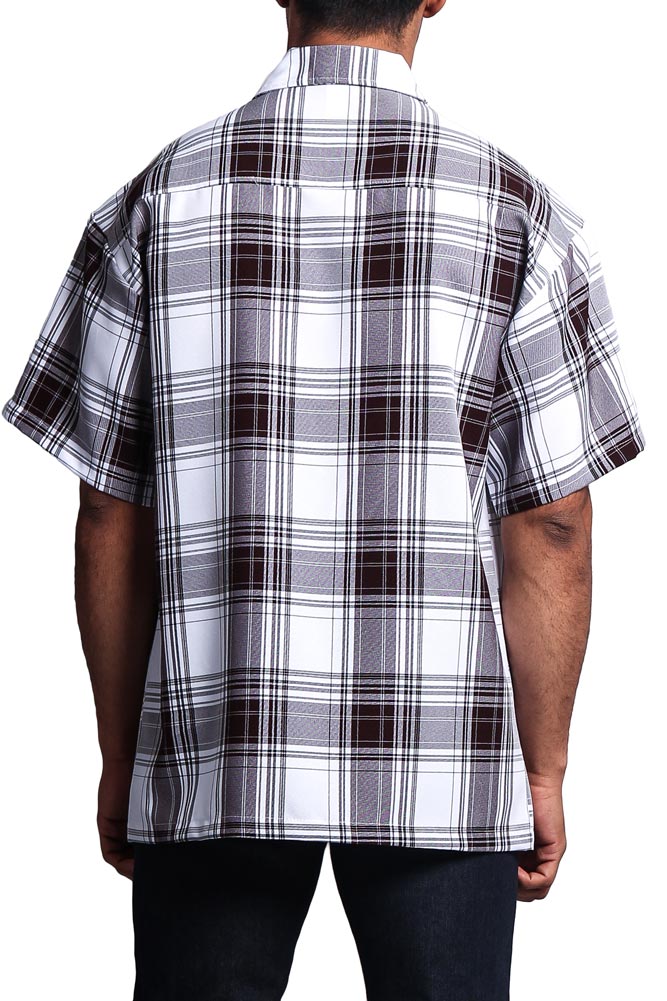 Western Casual Plaid Short Sleeve Button Up Shirt