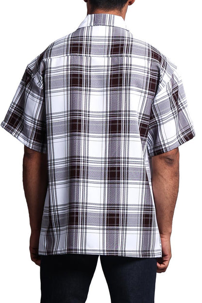 Western Casual Plaid Short Sleeve Button Up Shirt