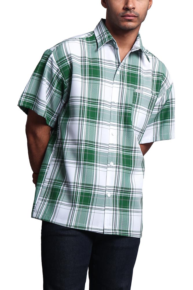Western Casual Plaid Short Sleeve Button Up Shirt