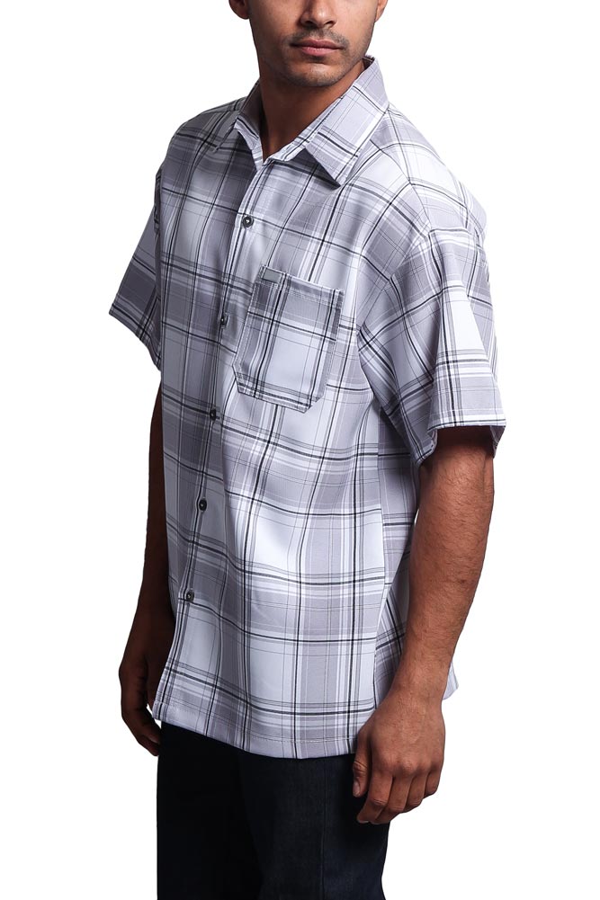 Western Casual Plaid Short Sleeve Button Up Shirt