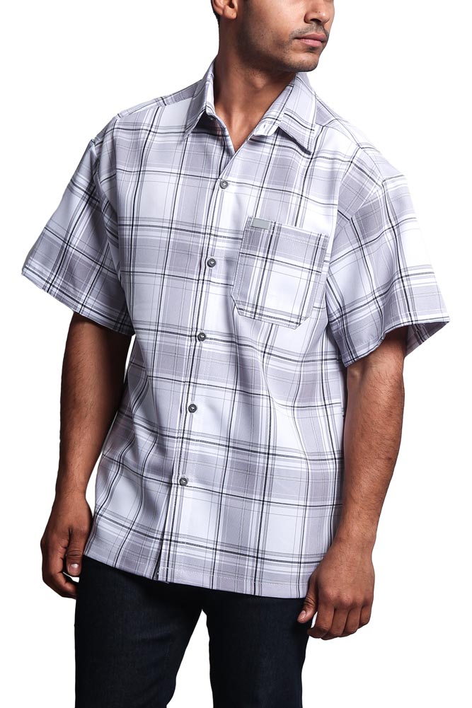 Western Casual Plaid Short Sleeve Button Up Shirt