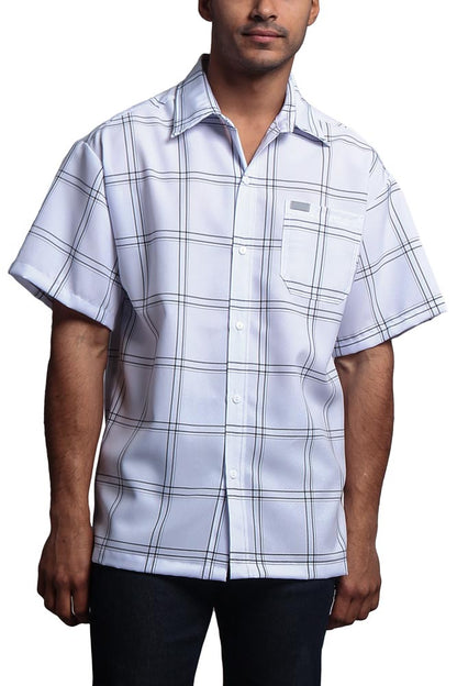 Western Casual Plaid Short Sleeve Button Up Shirt