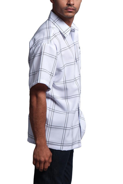 Western Casual Plaid Short Sleeve Button Up Shirt