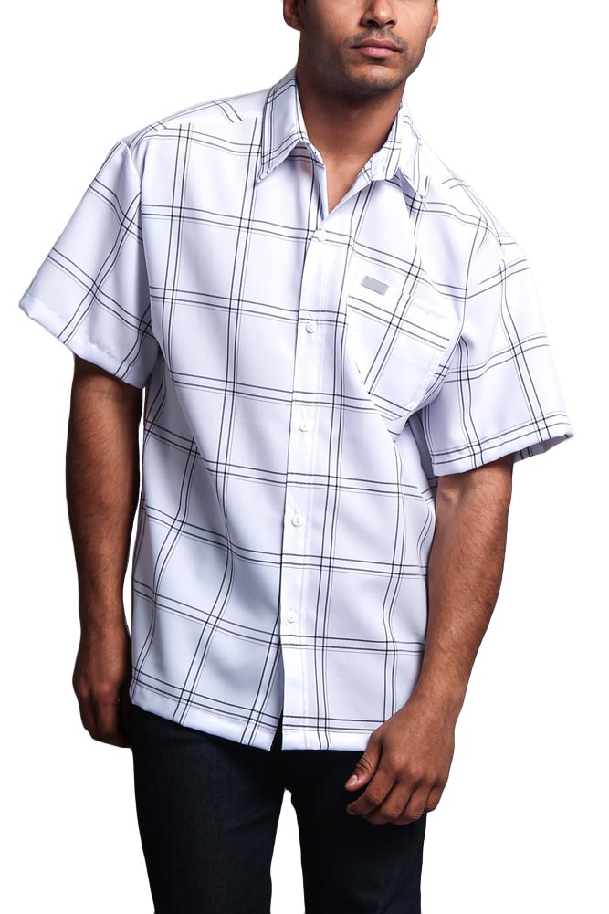 Western Casual Plaid Short Sleeve Button Up Shirt