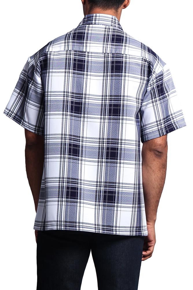 Western Casual Plaid Short Sleeve Button Up Shirt