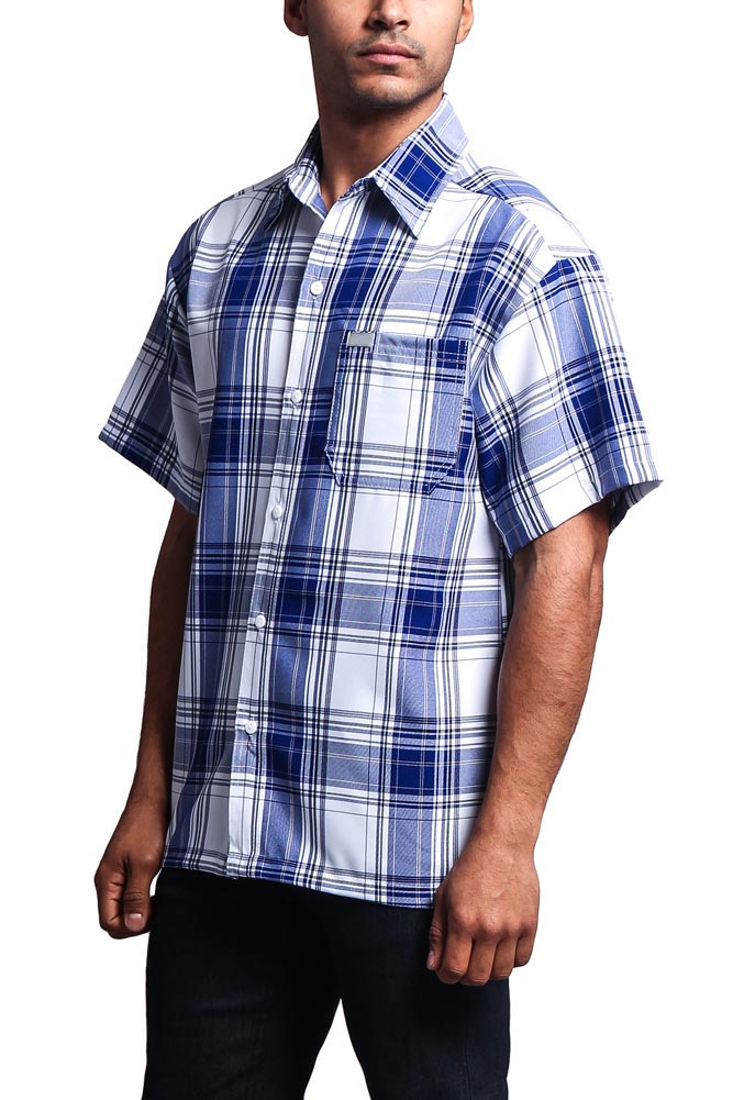 Western Casual Plaid Short Sleeve Button Up Shirt
