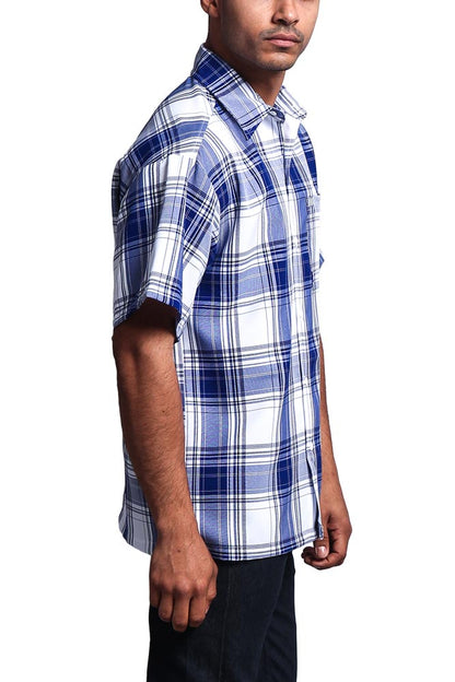 Western Casual Plaid Short Sleeve Button Up Shirt