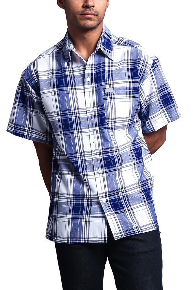 Western Casual Plaid Short Sleeve Button Up Shirt