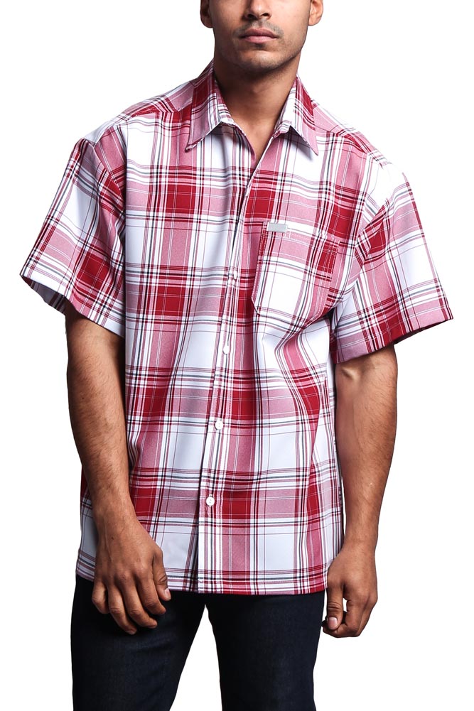 Western Casual Plaid Short Sleeve Button Up Shirt
