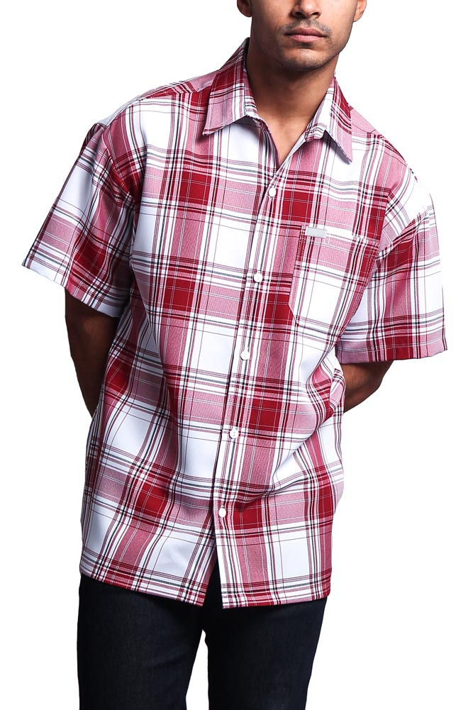 Western Casual Plaid Short Sleeve Button Up Shirt