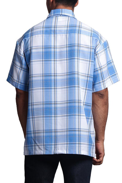 Western Casual Plaid Short Sleeve Button Up Shirt