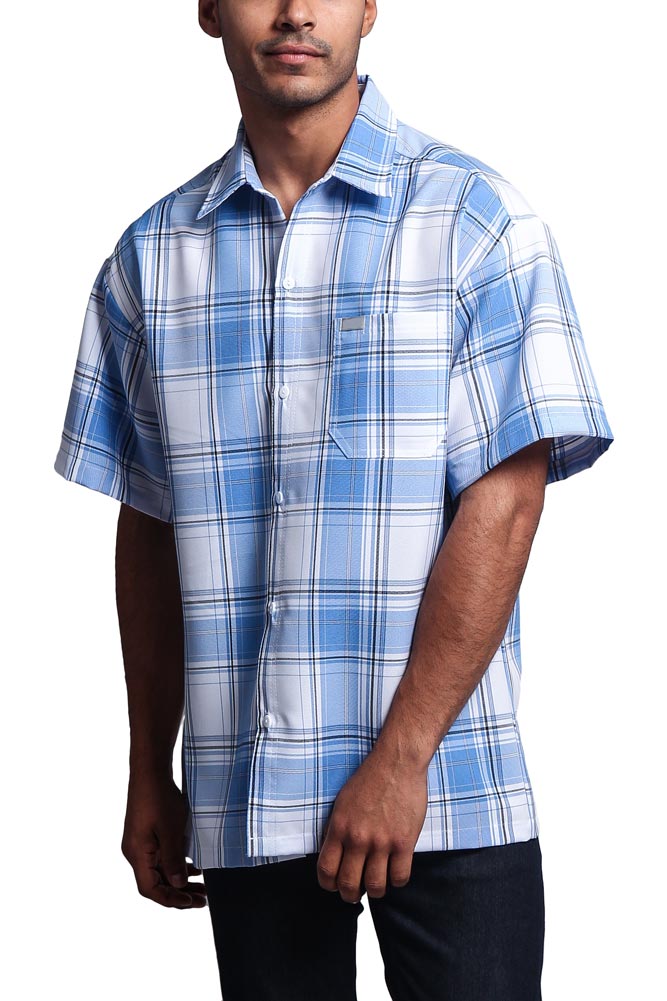 Western Casual Plaid Short Sleeve Button Up Shirt