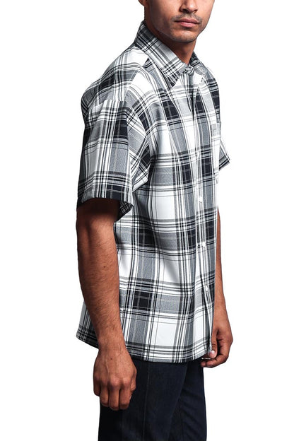 Western Casual Plaid Short Sleeve Button Up Shirt