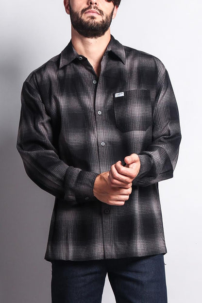 Western Casual Plaid Long Sleeve Button Up Shirt