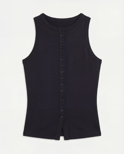 Womens Essentials Button Top