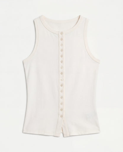 Womens Essentials Button Top