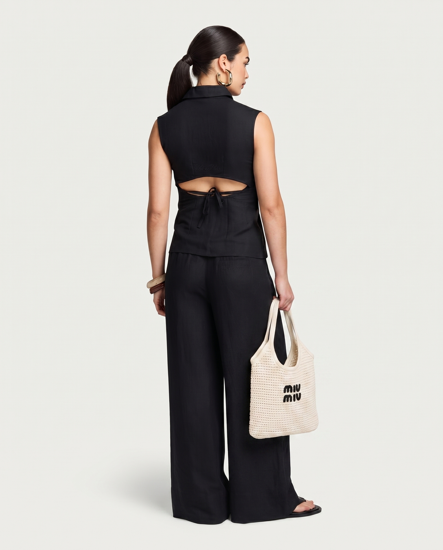 Womens Resort Linen Waistcoat
