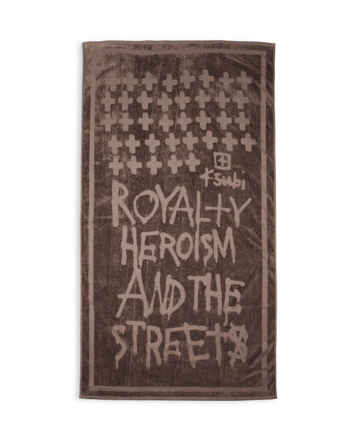 ROYALTY BEACH TOWEL CHOCOLATE